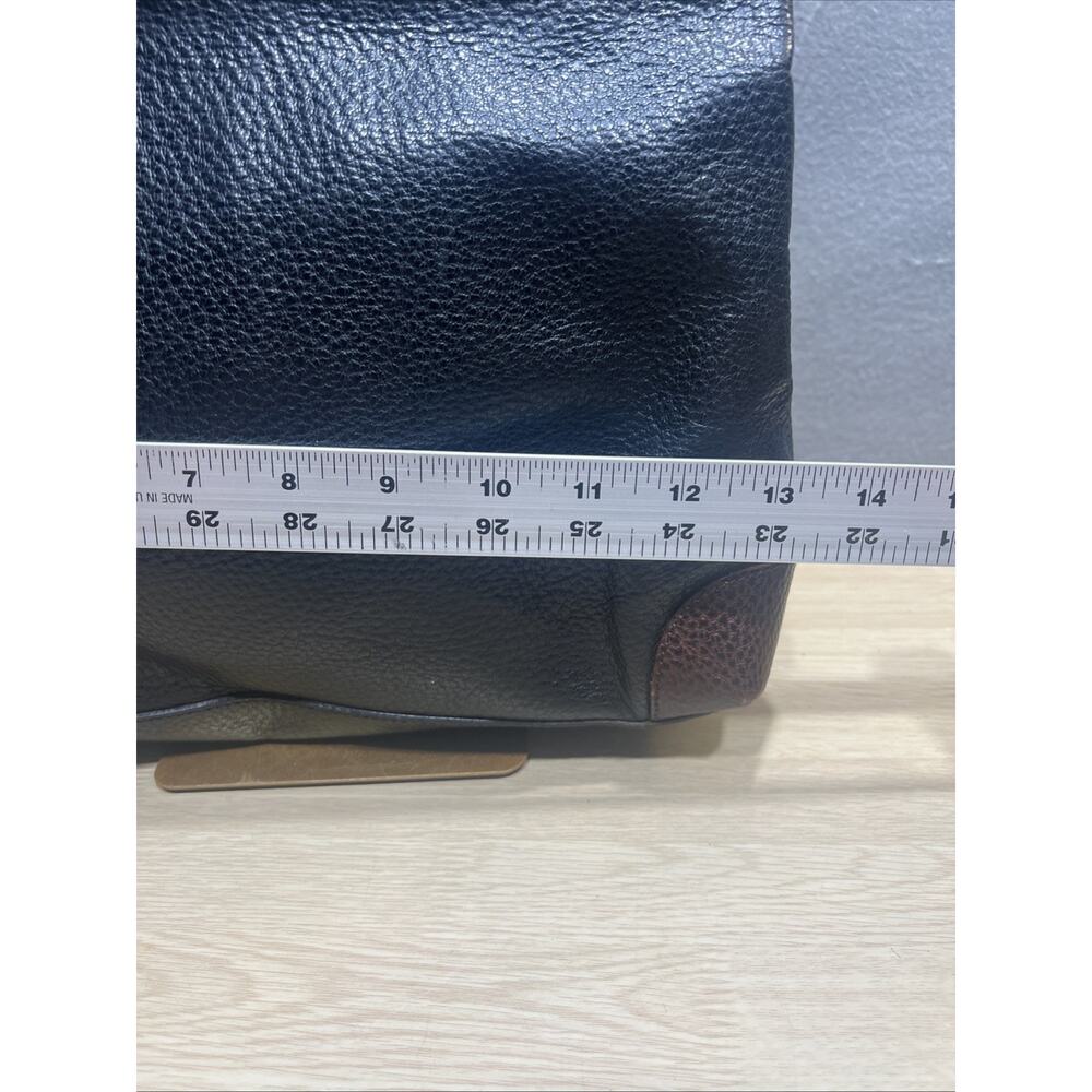 VGT Furla Made In Italy Pebble Handbag/Crossbody Bag Two Tone Color Black/Brown - Picture 12 of 16